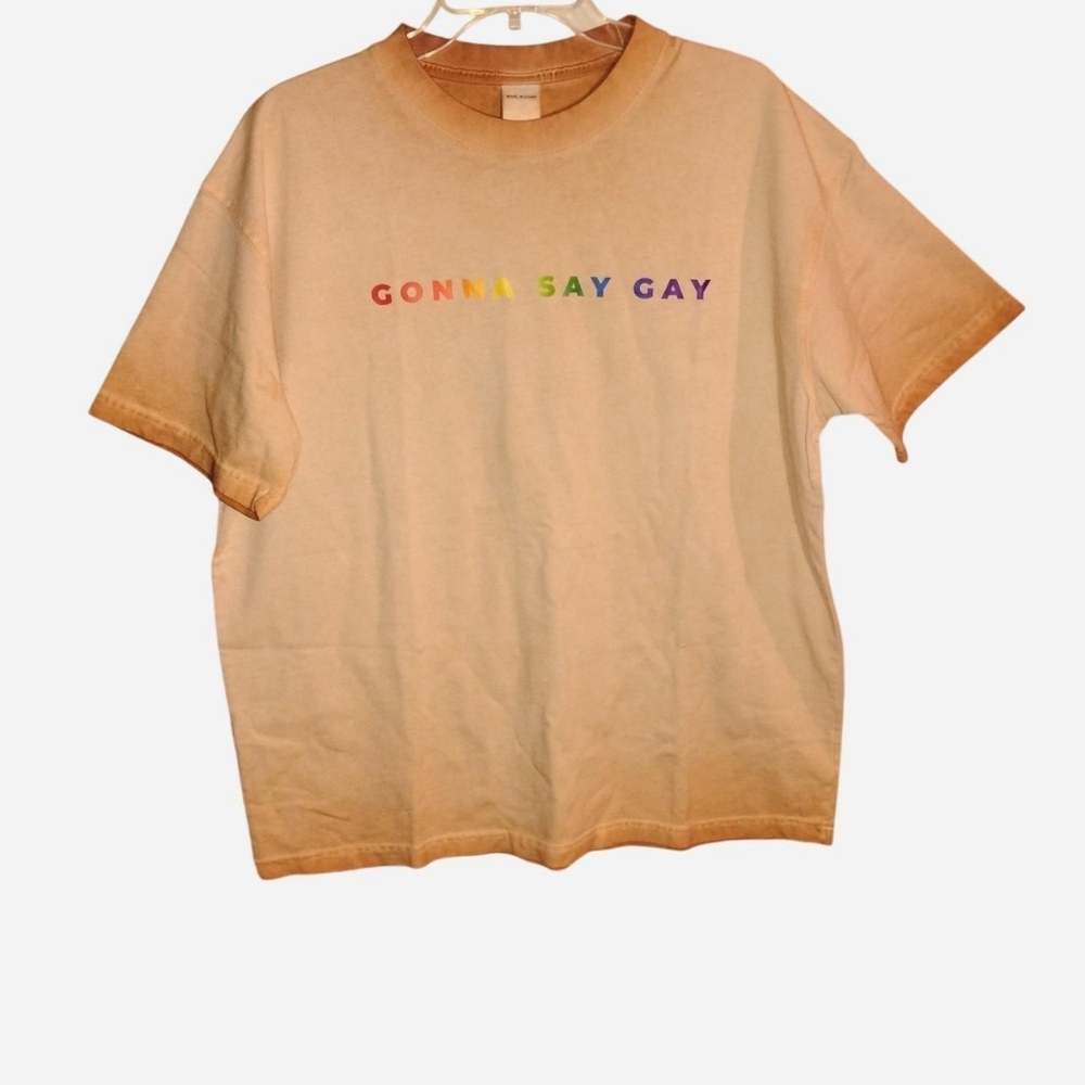 "Gonna Say Gay" Pride T-Shirt | Vintage Mineral Wash Unisex Size Large